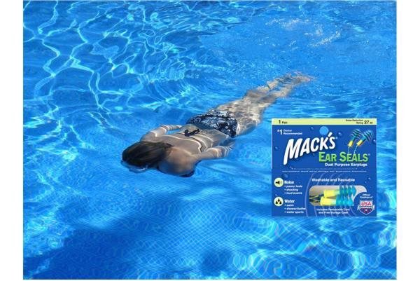 Bịt tai bơi Mack’s Mỹ có dây đeo cổ